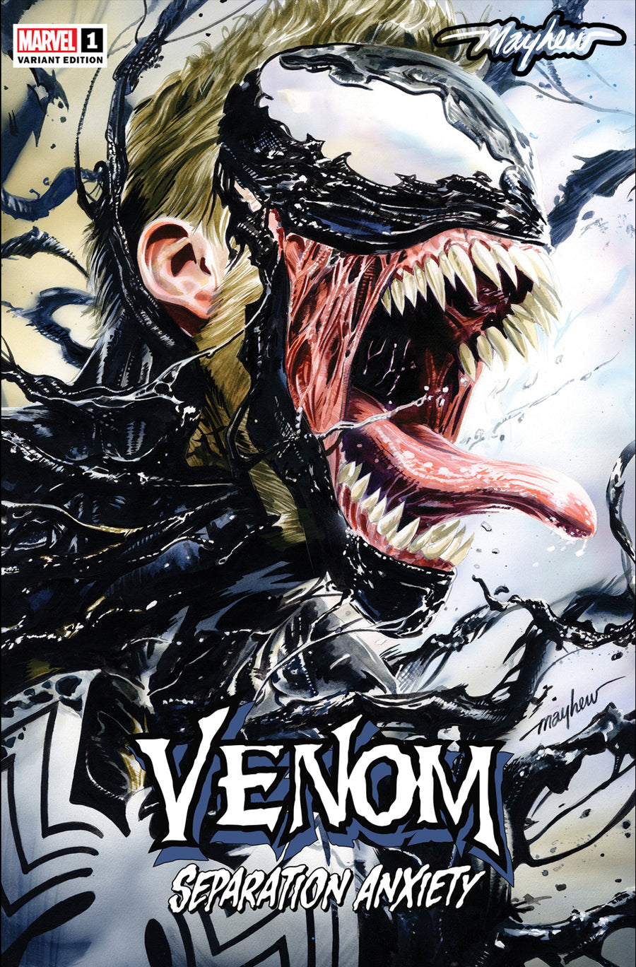 VENOM: SEPARATION ANXIETY #1 (2024) Mike Mayhew Studio Variant Cover A Trade Dress Glow Sig with COA