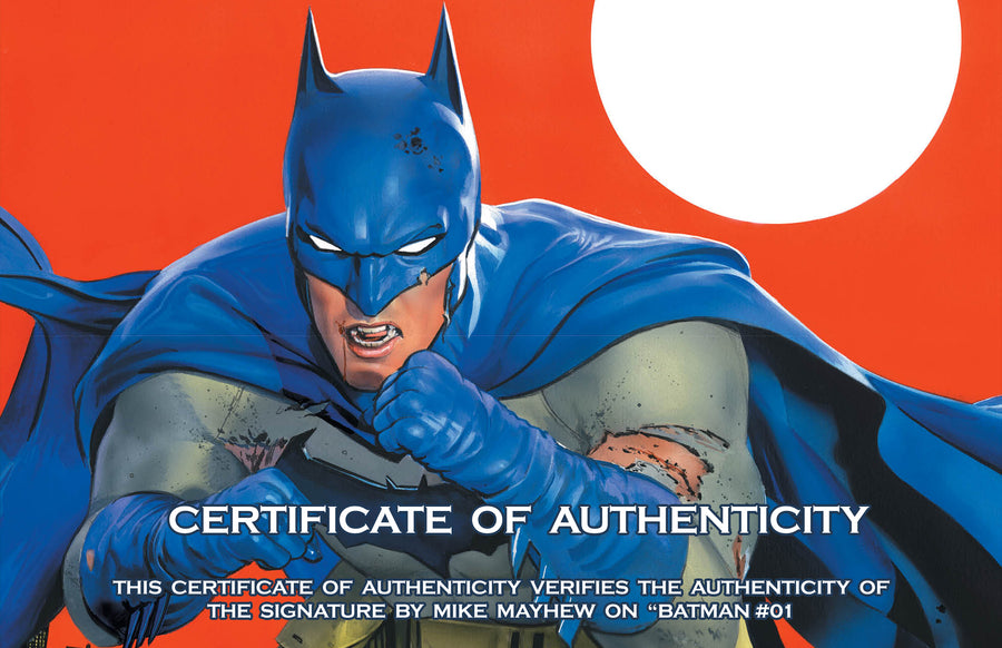 BATMAN #1 Mike Mayhew Studio Set of Cover A and B Bat Sig Signed With COA