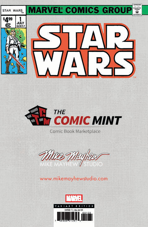 STAR WARS 1977 #1 FACSIMILE EDITION Mike Mayhew Studio Trade Dress JEDI Full Duo Signed with COA