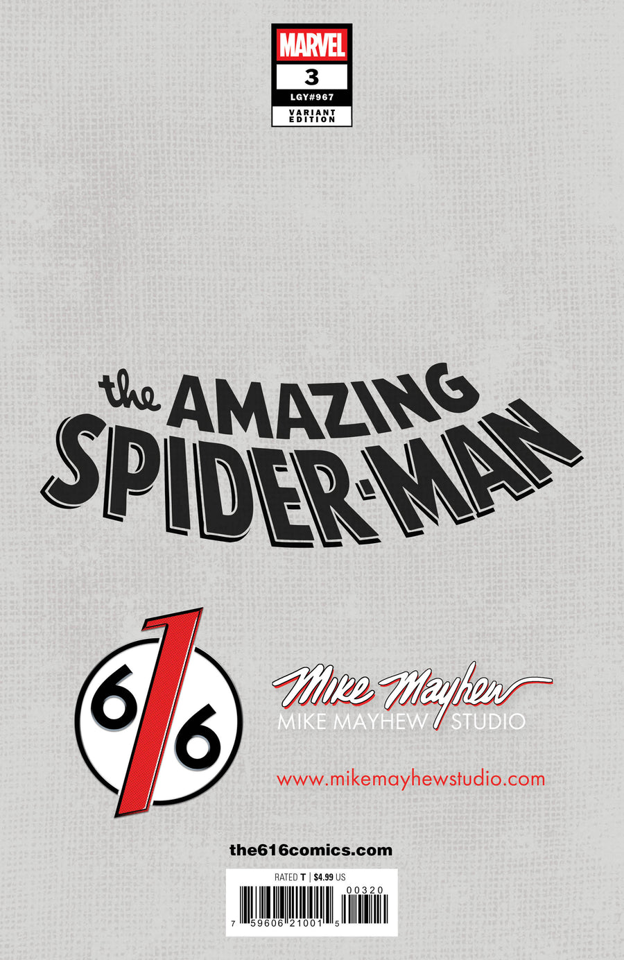 AMAZING SPIDER-MAN #3 Mike Mayhew Studio Variant Cover A Trade Dress FULL DUO SIGNED with COA