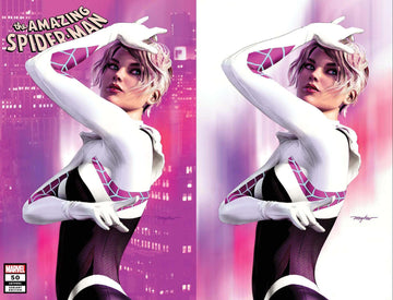 AMAZING SPIDER-MAN #50 Mike Mayhew Studio Variant Trade Dress & Virgin Raw with GHOST SPIDER #9 Trade Dress & Virgin Raw