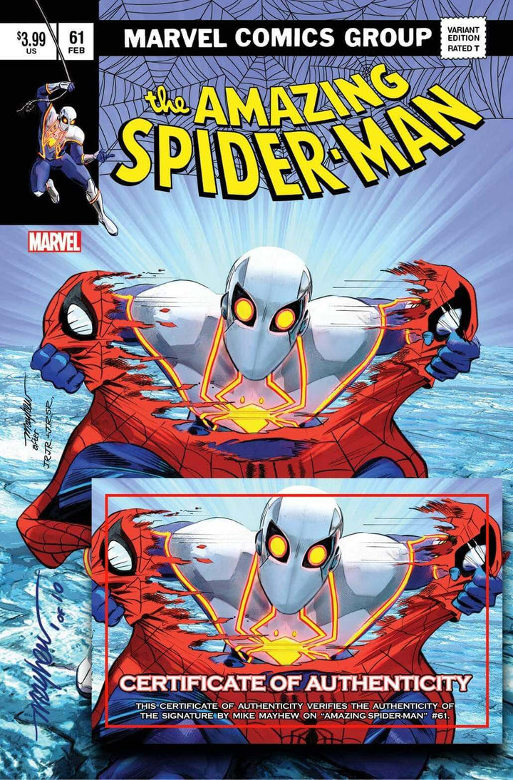 AMAZING SPIDER-MAN #61 The Comic Mint Variant Cover Trade Dress ARTIST PROOF Signed with COA