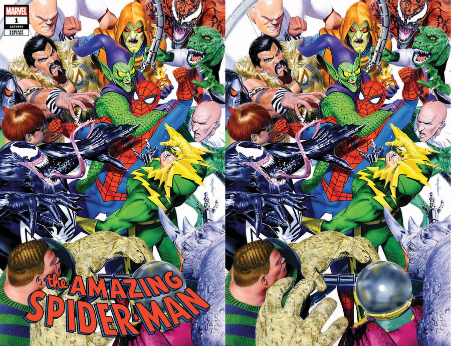 AMAZING SPIDER-MAN #1 (2022) Mike Mayhew Studio Variant Set of Cover A and Virgin Cover B Raw