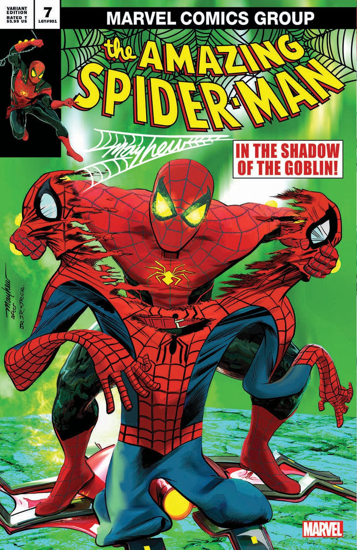 AMAZING SPIDER-MAN #7 (2022) Mike Mayhew Studio Variant Cover A Trade Dress Thwip Sig with COA