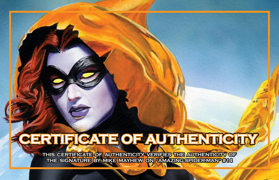 AMAZING SPIDER-MAN #14 (2022) Mike Mayhew Studio Variant Cover A Trade Dress Radioactive Glow Sig with COA