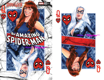 AMAZING SPIDER-MAN #16 Mike Mayhew Studio Variant Cover A Trade Dress and Cover B Virgin Full Duo Signed with COA
