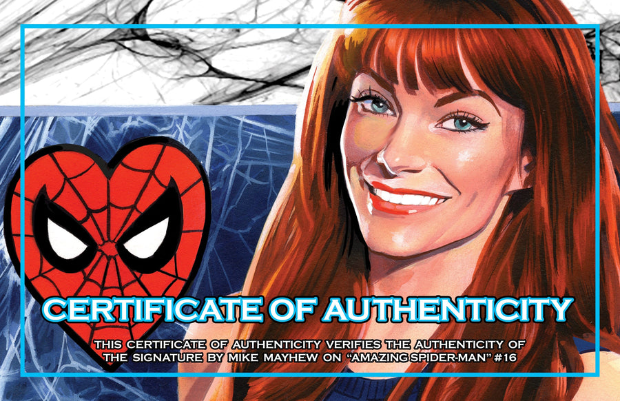 AMAZING SPIDER-MAN #16 Mike Mayhew Studio Variant Cover A Trade Dress Radioactive Glow Sig with COA