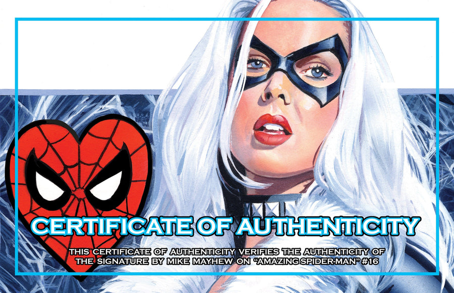 AMAZING SPIDER-MAN #16 Mike Mayhew Studio Variant Cover A Trade Dress and Cover B Virgin Signed with COA
