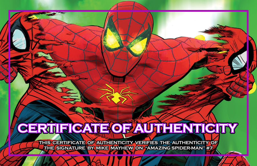 AMAZING SPIDER-MAN #7 (2022) Mike Mayhew Studio Variant Cover A Full Duo Signed with COA