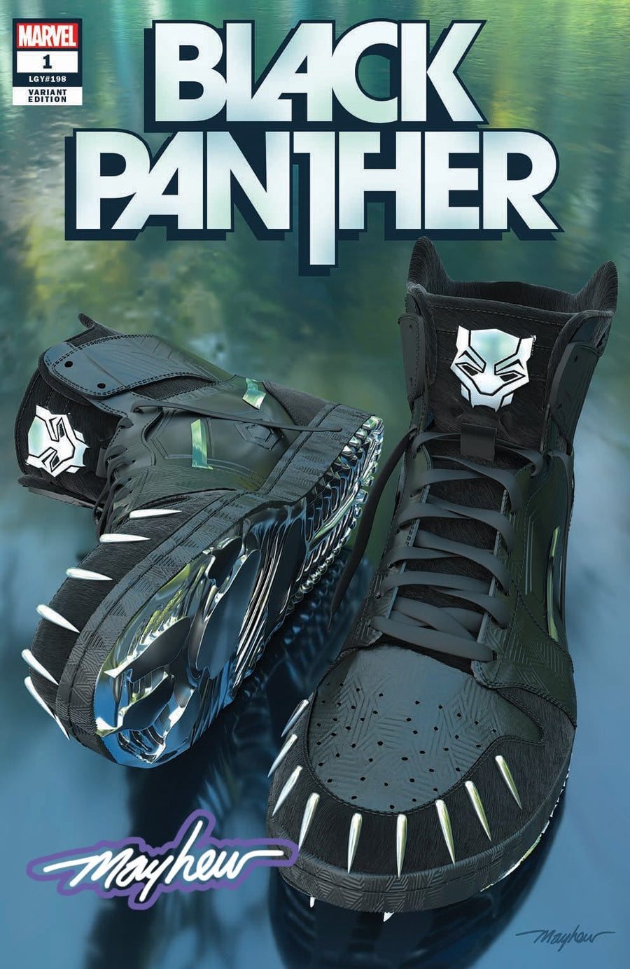 BLACK PANTHER #1 Mike Mayhew Studio Variant Cover A Trade Dress Panther Glow Signed with COA