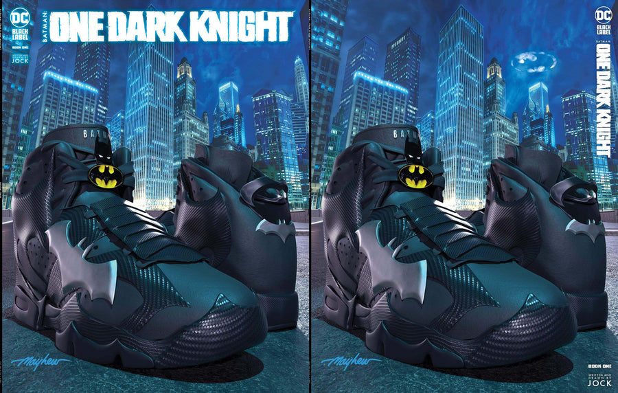 BATMAN: ONE DARK KNIGHT #1 Mike Mayhew Studio Variant Set of Cover A Trade Dress and Cover B Virgin Raw