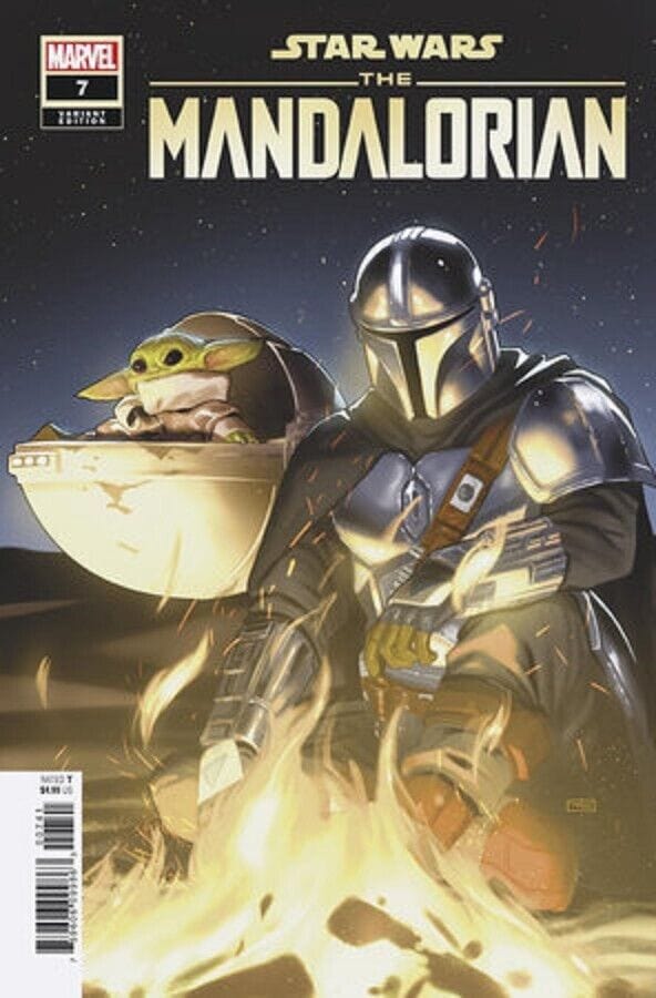 STAR WARS: THE MANDALORIAN #7 Mike Mayhew Studio Variant Cover B Virgin Raw with Serial Number COA & 1:50 Taurin Clarke Incentive Ratio Variant