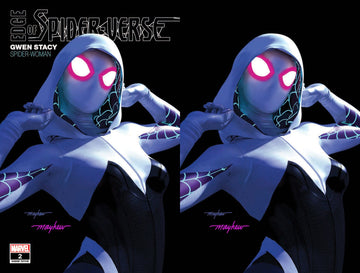 EDGE OF SPIDER-VERSE #2 FACSIMILE EDITION Mike Mayhew Studio Set of Cover A Trade Dress & Cover B Virgin Signed with COA