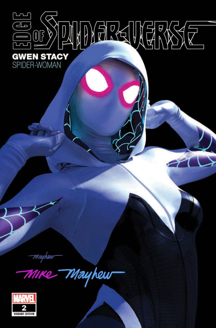 EDGE OF SPIDER-VERSE #2 FACSIMILE EDITION Mike Mayhew Studio Cover A Trade Dress Full Duo Signed with COA