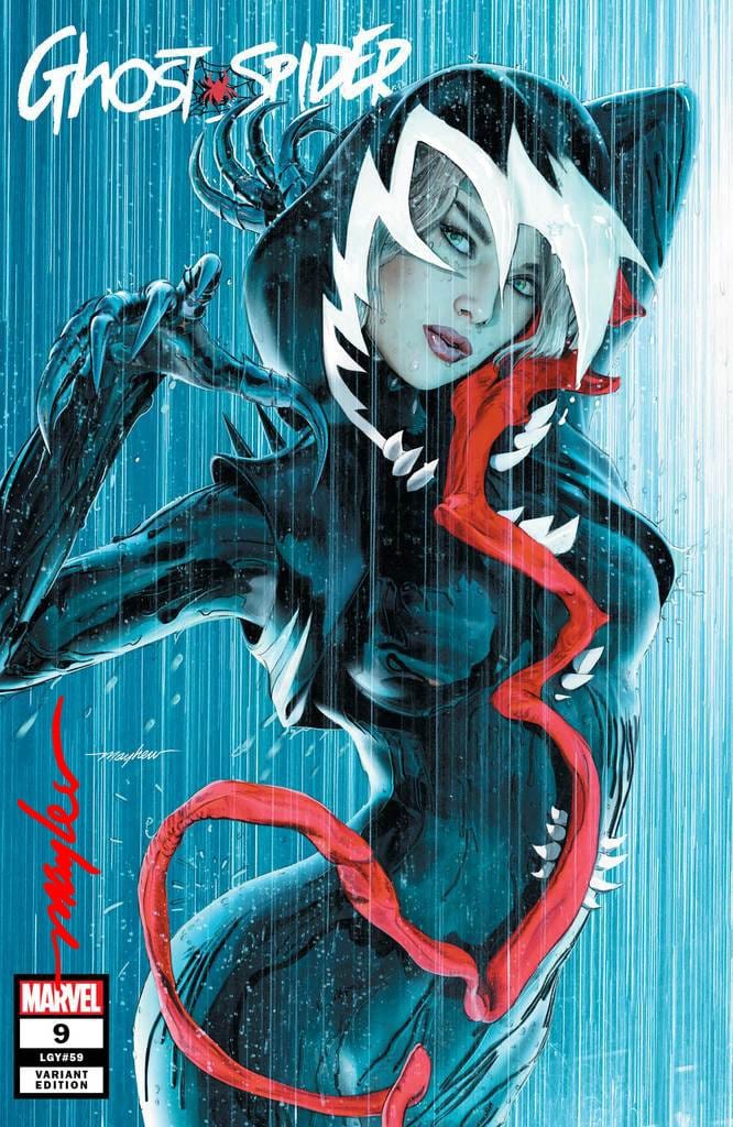 GHOST-SPIDER #9 Mike Mayhew Studio Variant Cover A and B Set Signed with COA