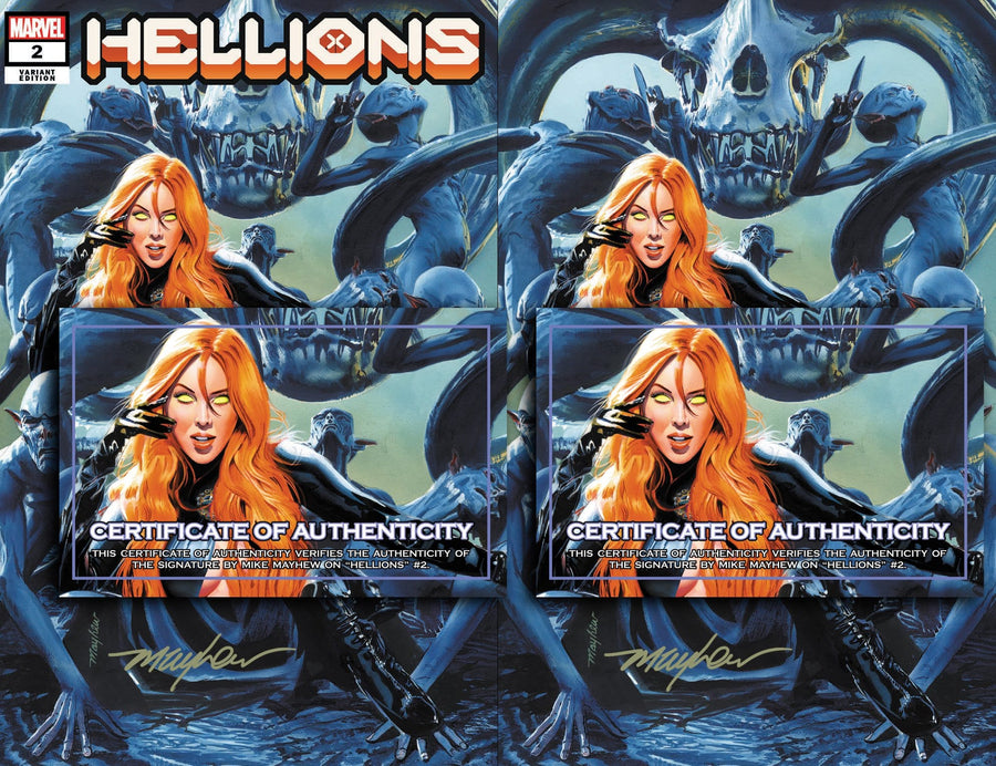 HELLIONS #2 and HELLIONS #3  Variant Cover Trade Dress and Virgin Signed with COA Bundle