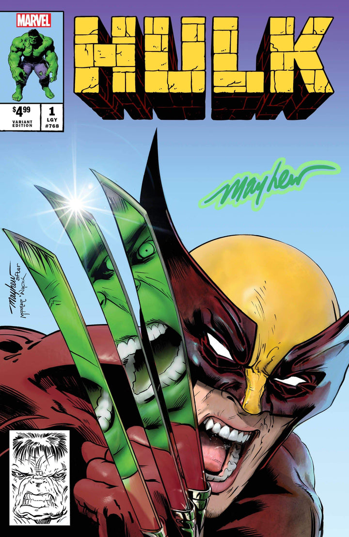 HULK #1 Mike Mayhew Studio Variant Set of Cover Trade Dress A and Virgin B Gamma Glow Signed with COA