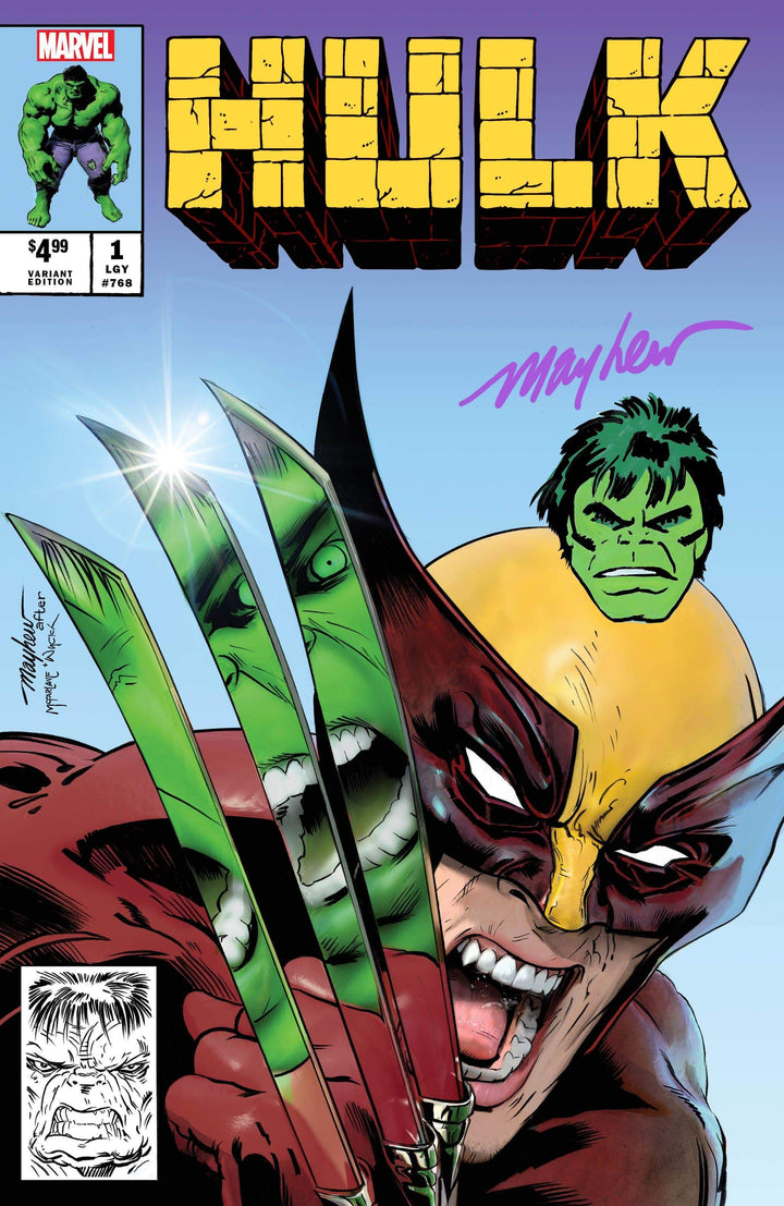 HULK #1 Mike Mayhew Studio Variant Cover Set of Trade Dress A and Virgin B Hulk Remark Signed with COA