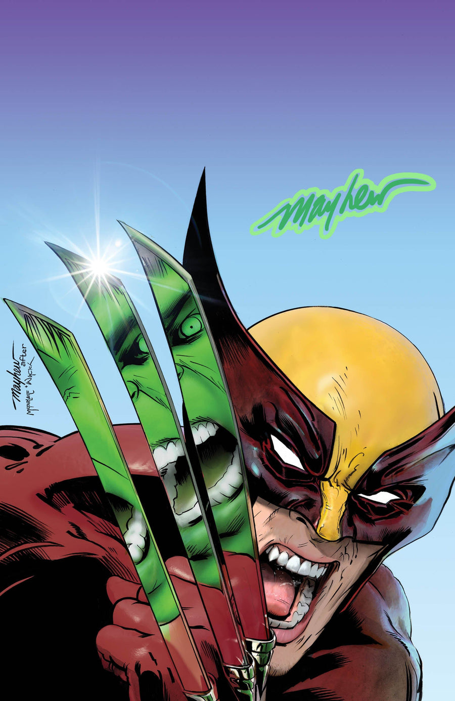 HULK #1 Mike Mayhew Studio Variant Set of Cover Trade Dress A and Virgin B Gamma Glow Signed with COA