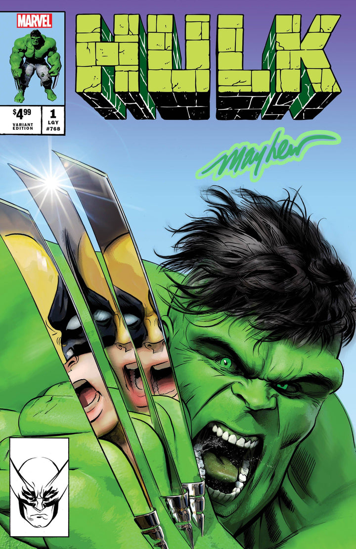 HULK #1 Mike Mayhew Studio Variant Cover Trade Dress C "REVERSE HOMAGE" Gamma Glow Signed with COA