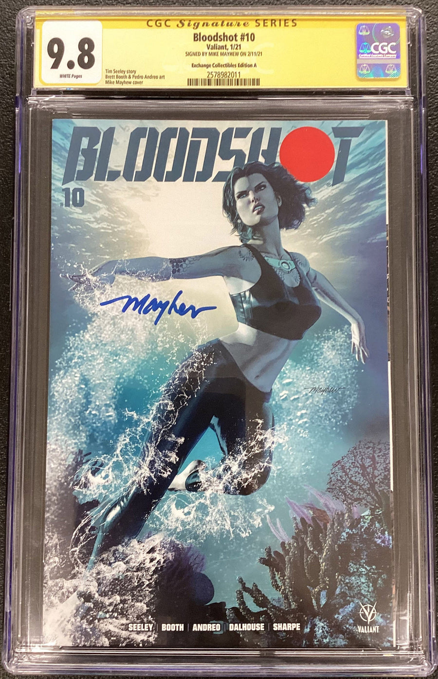 BLOODSHOT #10 MIKE MAYHEW STUDIO EXCLUSIVE VARIANTS CGC 9.8 Signature Series Slab