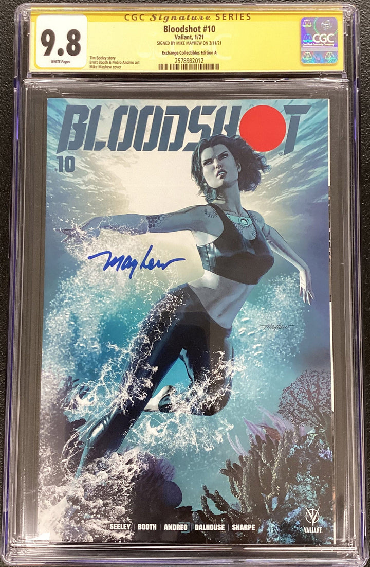 BLOODSHOT #10 MIKE MAYHEW STUDIO EXCLUSIVE VARIANTS CGC 9.8 Signature Series Slab