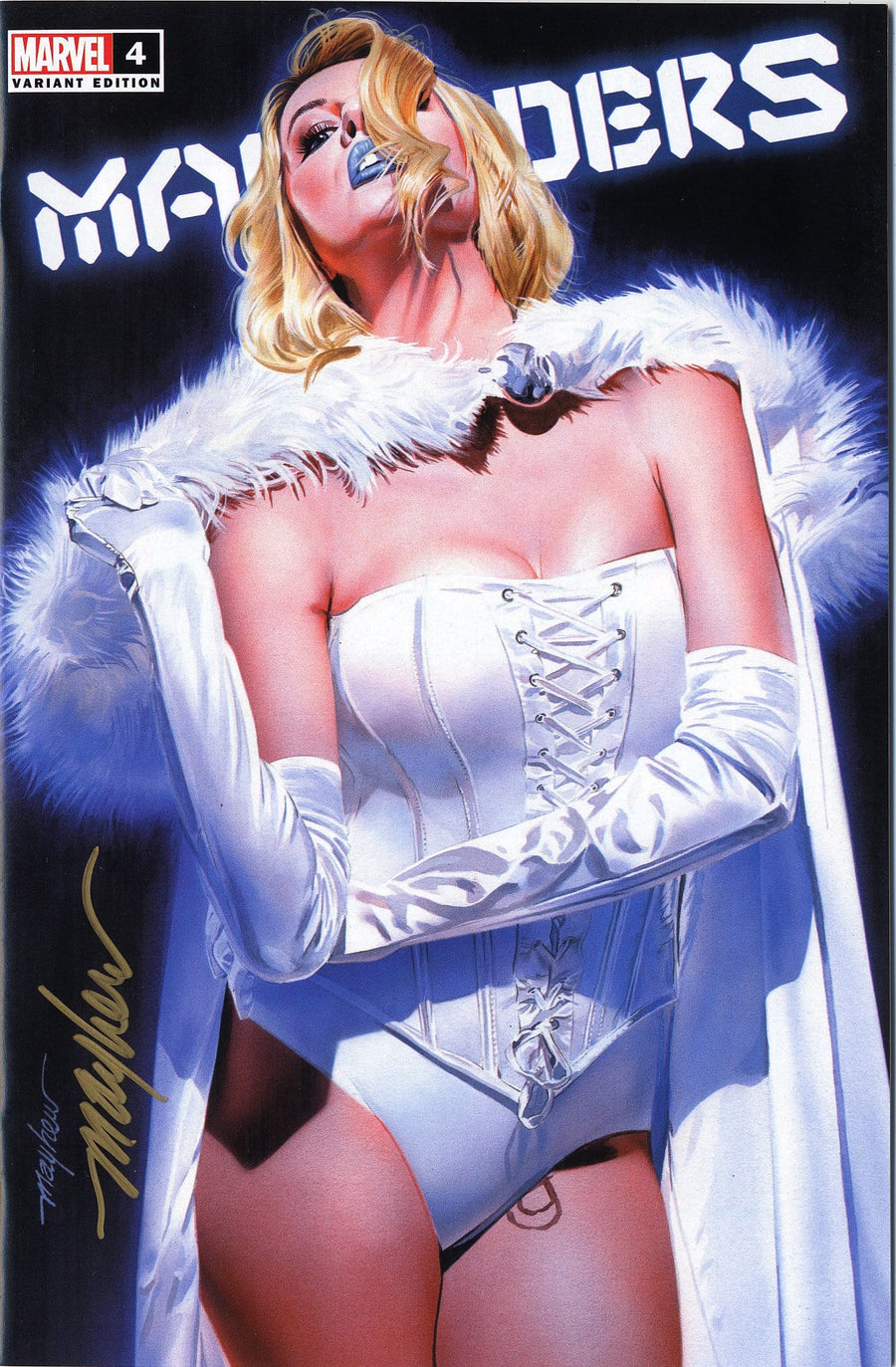MARAUDERS #4 Mike Mayhew White Queen Trade Dress & Virgin Variant Signed