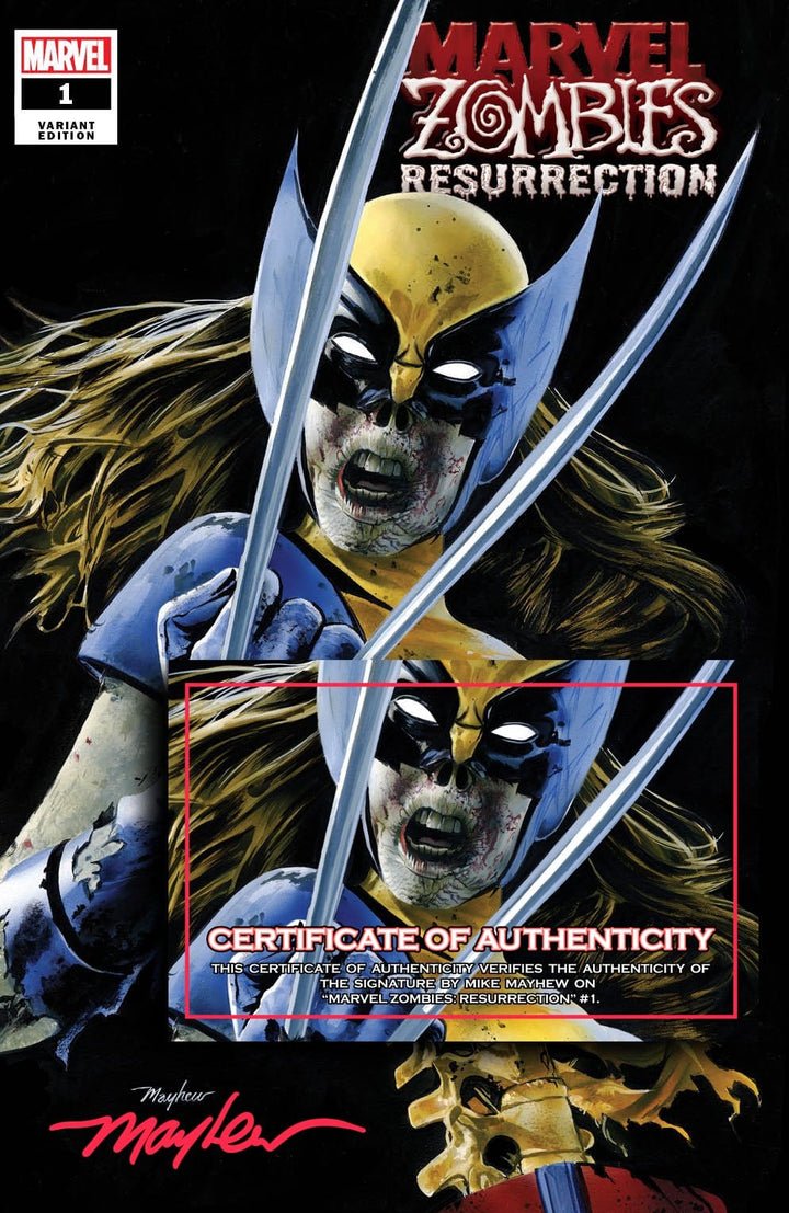 MARVEL ZOMBIES: RESURRECTION #1 ZOMBIE X-23 Variant Cover A Trade Dress Signed with COA