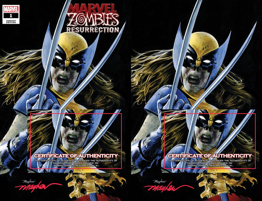 MARVEL ZOMBIES: RESURRECTION #1 ZOMBIE X-23 Variant Cover A Trade Dress and Cover B Virgin Set Signed with COA