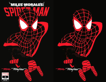 MILES MORALES SPIDER-MAN #1 (2022) Mike Mayhew Studio Variant Cover A Trade Dress and Cover B Virgin Full Duo Signed with COA
