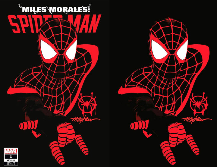 MILES MORALES SPIDER-MAN #1 (2022) Mike Mayhew Studio Variant Cover A and Cover B Virgin Trade Dress Spider-Verse Symbol Sig with COA