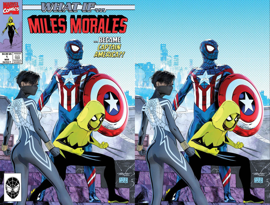 WHAT IF...MILES MORALES #1 Mike Mayhew Studio Variant Set of Cover A & B Virgin Cover B Raw