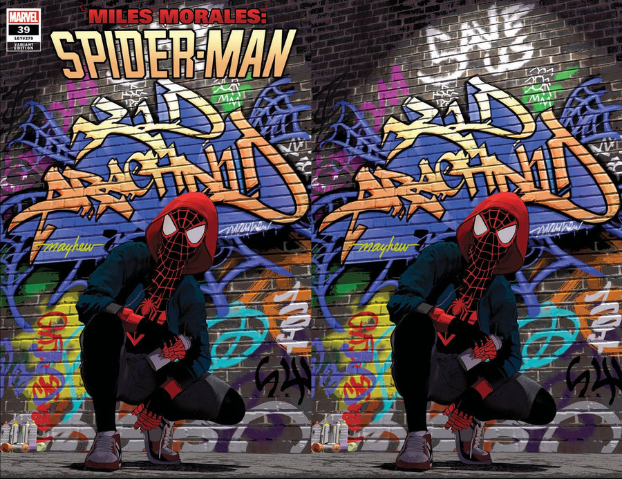 MILES MORALES: SPIDER-MAN #39 Mike Mayhew Studio Variant Set of Cover A and Virgin Cover B Signed with COA
