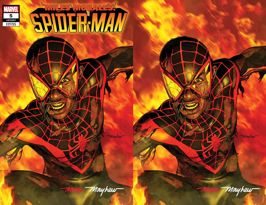 MILES MORALES: SPIDER-MAN #5 (2023) Mike Mayhew Studio Variant Cover A Trade Dress & Cover B Virgin Full Duo Signed with COA
