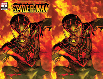 MILES MORALES: SPIDER-MAN #5 (2023) Mike Mayhew Studio Variant Cover A Trade Dress & Cover B Virgin Signed with COA