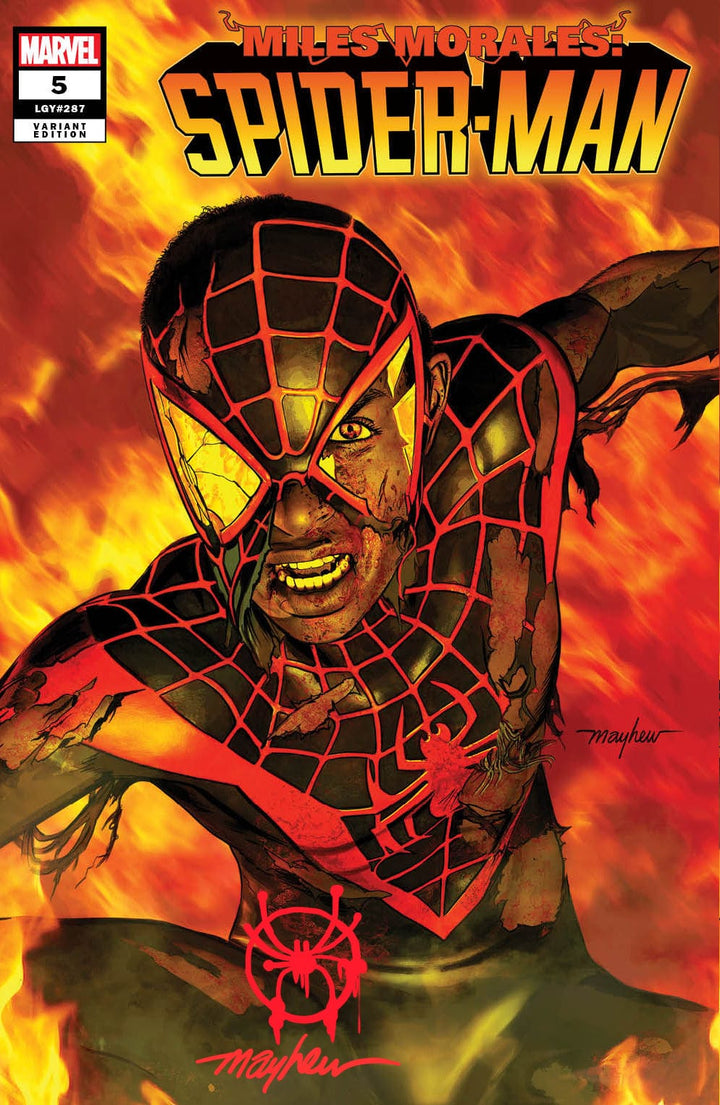MILES MORALES: SPIDER-MAN #5 (2023) Mike Mayhew Studio Variant Cover A Trade Dress Spider-Verse Symbol Sig with COA