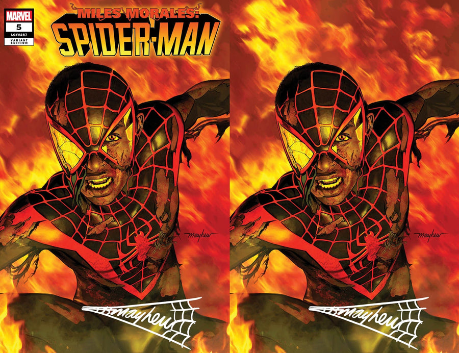 MILES MORALES: SPIDER-MAN #5 (2023) Mike Mayhew Studio Variant Cover A Trade Dress & Cover B Virgin Thwip Sig with COA