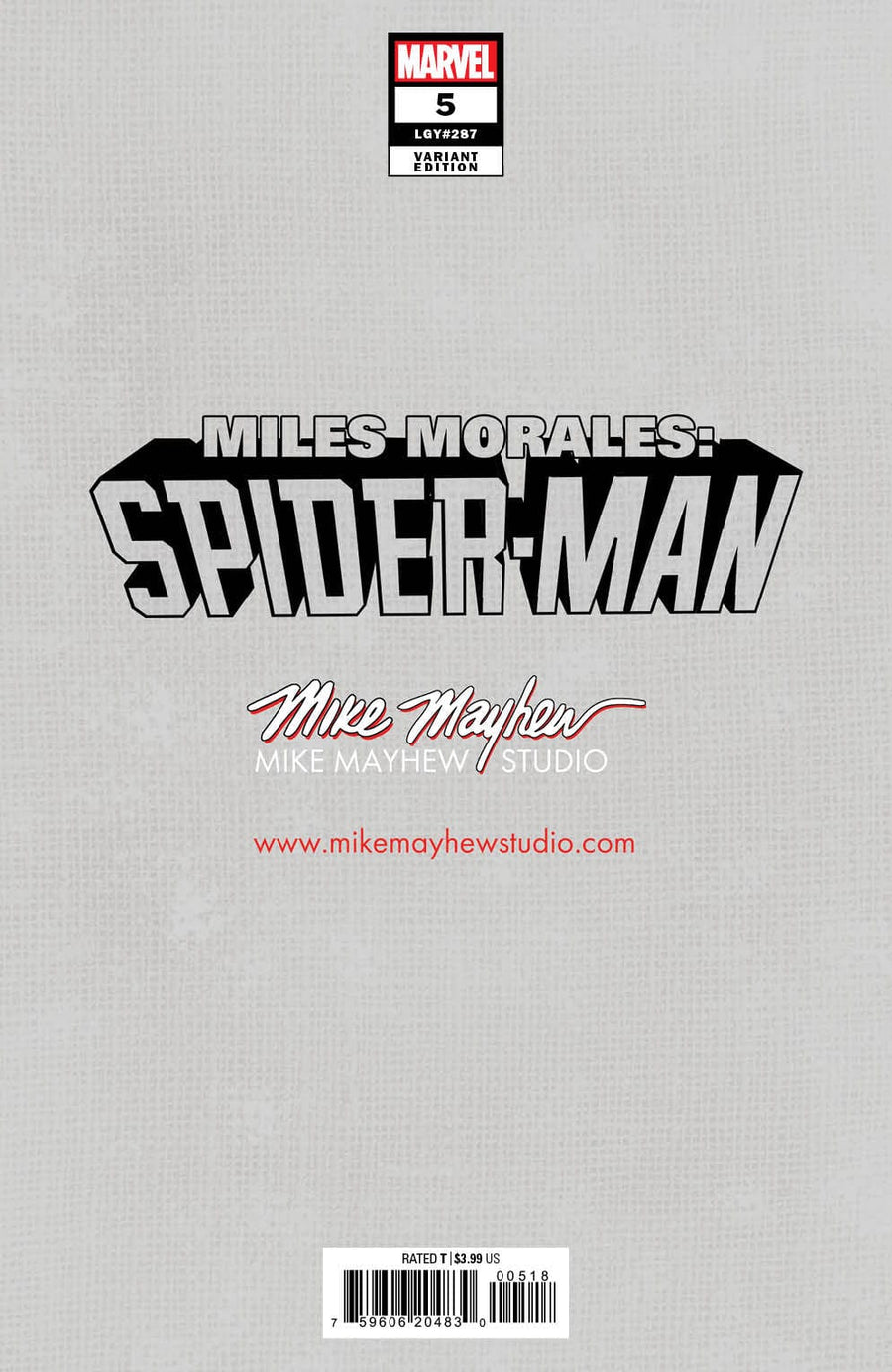 MILES MORALES: SPIDER-MAN #5 (2023) Mike Mayhew Studio Variant Cover A Trade Dress & Cover B Virgin Full Duo Signed with COA