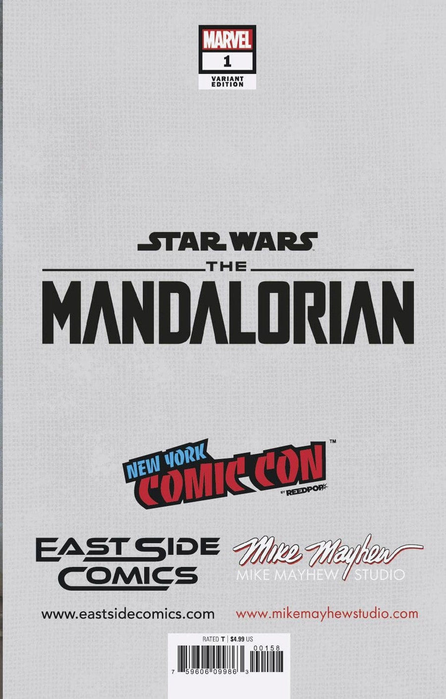 STAR WARS: THE MANDALORIAN #1 Mike Mayhew Studio Variant Cover C 