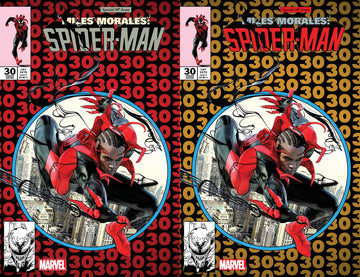 MILES MORALES SPIDER-MAN #30 MIKE MAYHEW STUDIO VARIANT SET OF COVER A TRADE DRESS AND COVER B TRADE DRESS RAW & 1 in 10 VARIANT COVER