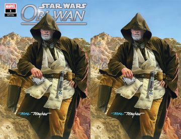 STAR WARS: OBI-WAN KENOBI #1 Mike Mayhew Studio Variant Cover A and Virgin Cover B Full Duo Signed with COA