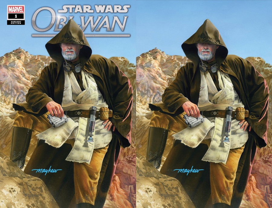 STAR WARS: OBI-WAN KENOBI #1 Mike Mayhew Studio Variant Set of Cover A and Virgin Cover B Signed with COA