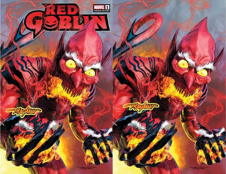 RED GOBLIN #1 Mike Mayhew Studio Variant Cover A Trade Dress and Cover B Virgin Radioactive Glow Sig with COA