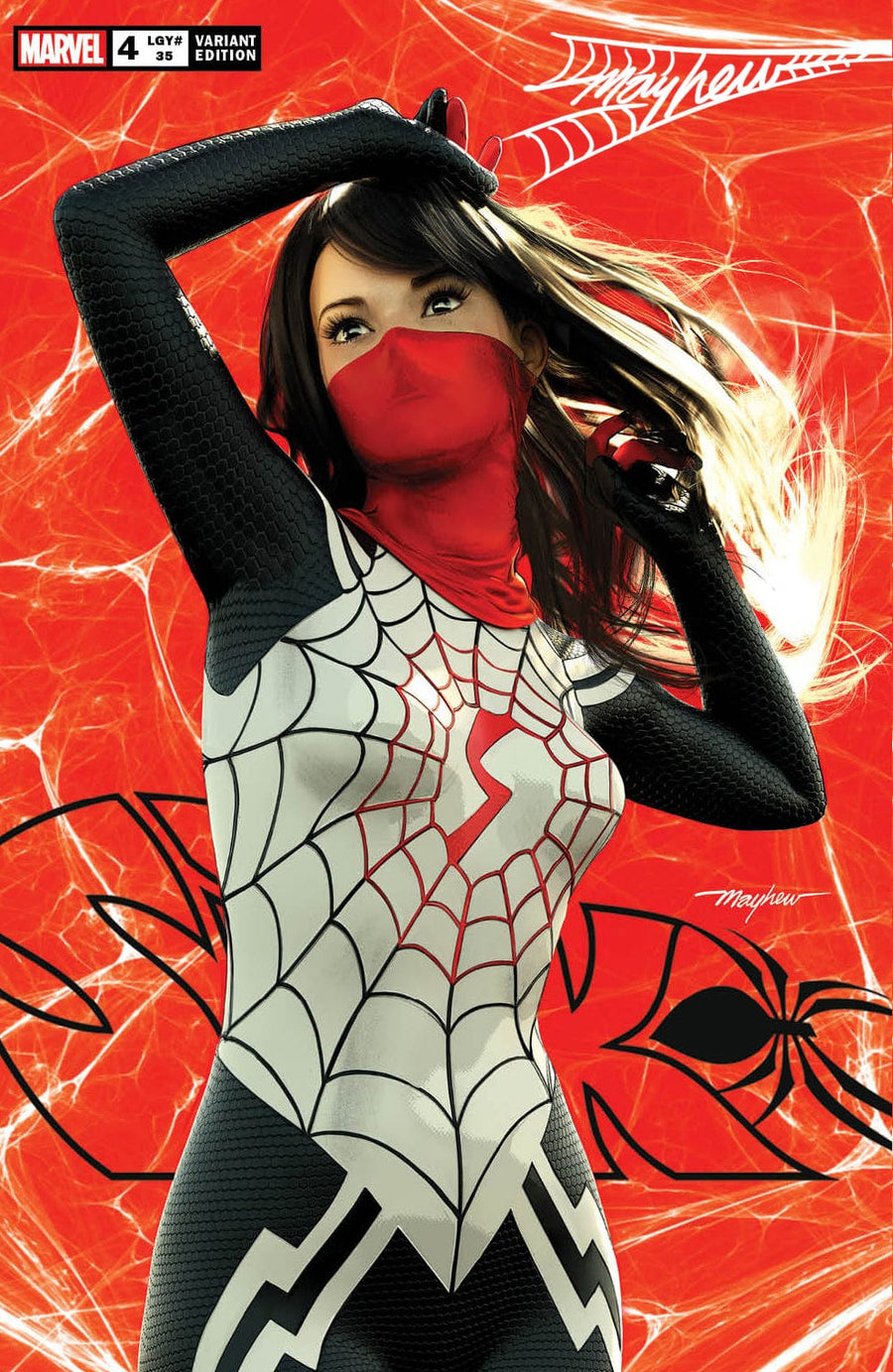 SILK #4 Mike Mayhew Studio Variant Cover A Trade Dress Thwip Sig with COA