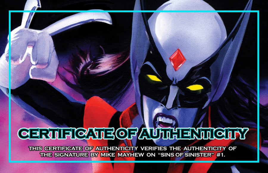 SINS OF SINISTER #1 Mike Mayhew Studio Variant Cover Trade Dress Bamf Glow Sig with COA