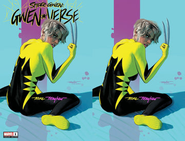 SPIDER-GWEN: GWENVERSE #1 Mike Mayhew Studio Variant Set of Cover A and Virgin Cover B Full Duo Signed with COA