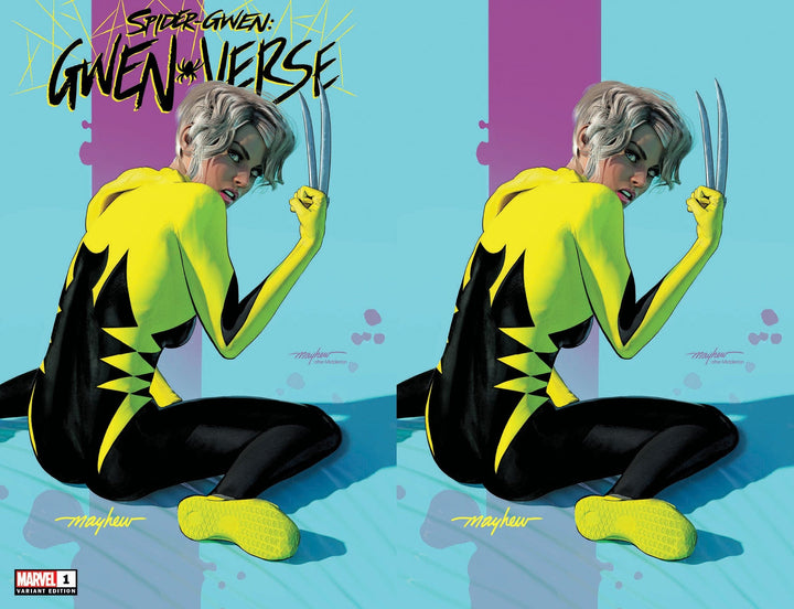 SPIDER-GWEN: GWENVERSE #1 Mike Mayhew Studio Variant Set of Cover A and Virgin Cover B Signed with COA