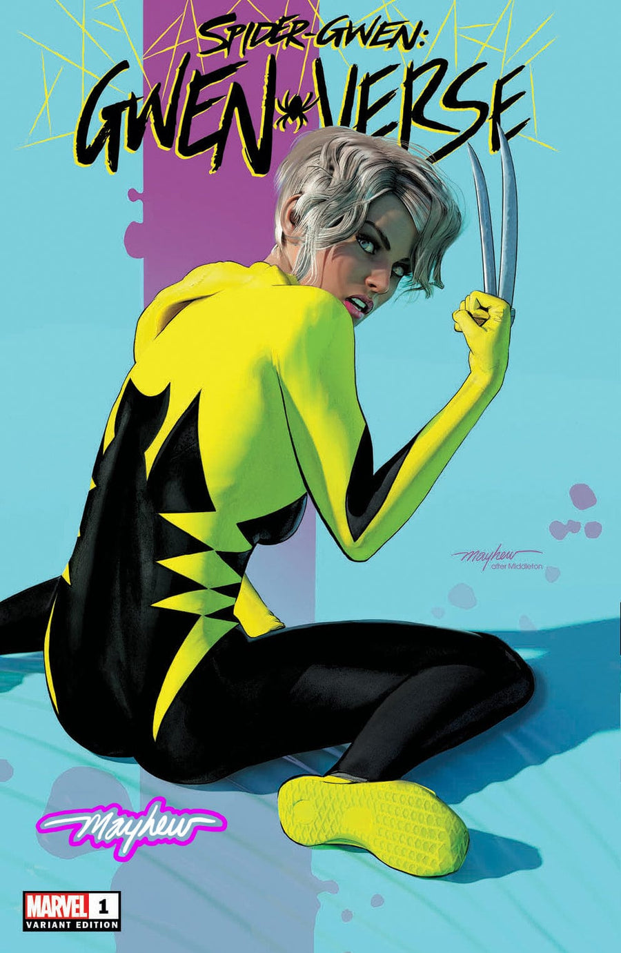 SPIDER-GWEN: GWENVERSE #1 Mike Mayhew Studio Variant Cover A Trade Dress Ghost Glow Signed with COA