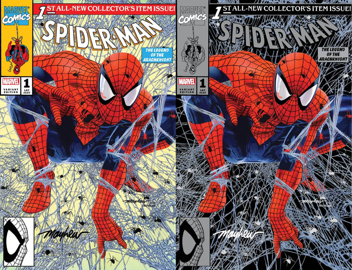 SPIDER-MAN #1 (2022) Mike Mayhew Studio Variant Cover A Trade Dress and Cover B Virgin Signed with COA