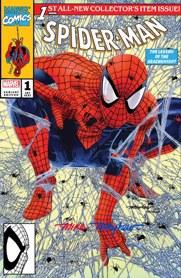 SPIDER-MAN #1 (2022) Mike Mayhew Studio Variant Cover A Trade Dress Full Duo Signed with COA